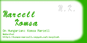 marcell komsa business card